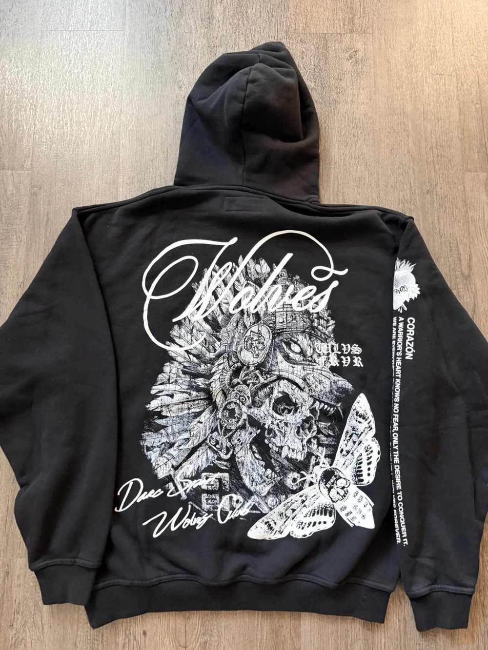 Darc Sport Black Hoodie with White Graphics